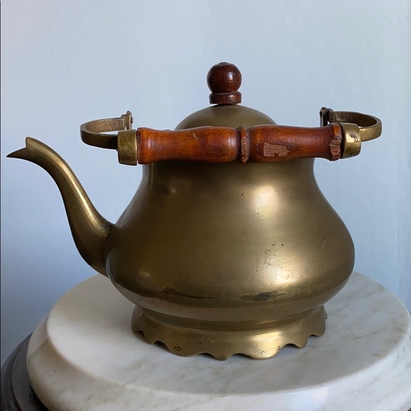 Antique Brass Teapot - Picture 5 of 6